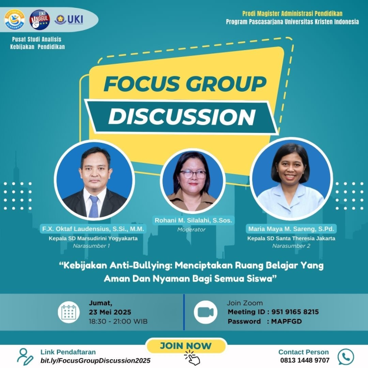 Forum Grup Diskusi Nasional: Merumuskan Kebijakan Anti-Bullying untuk Sekolah yang Aman dan Nyaman